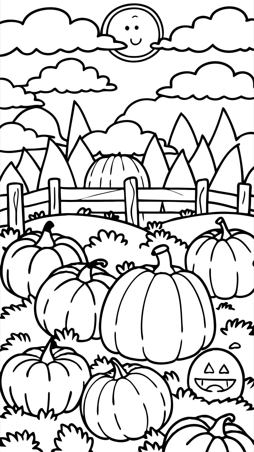 pumpkin patch coloring page